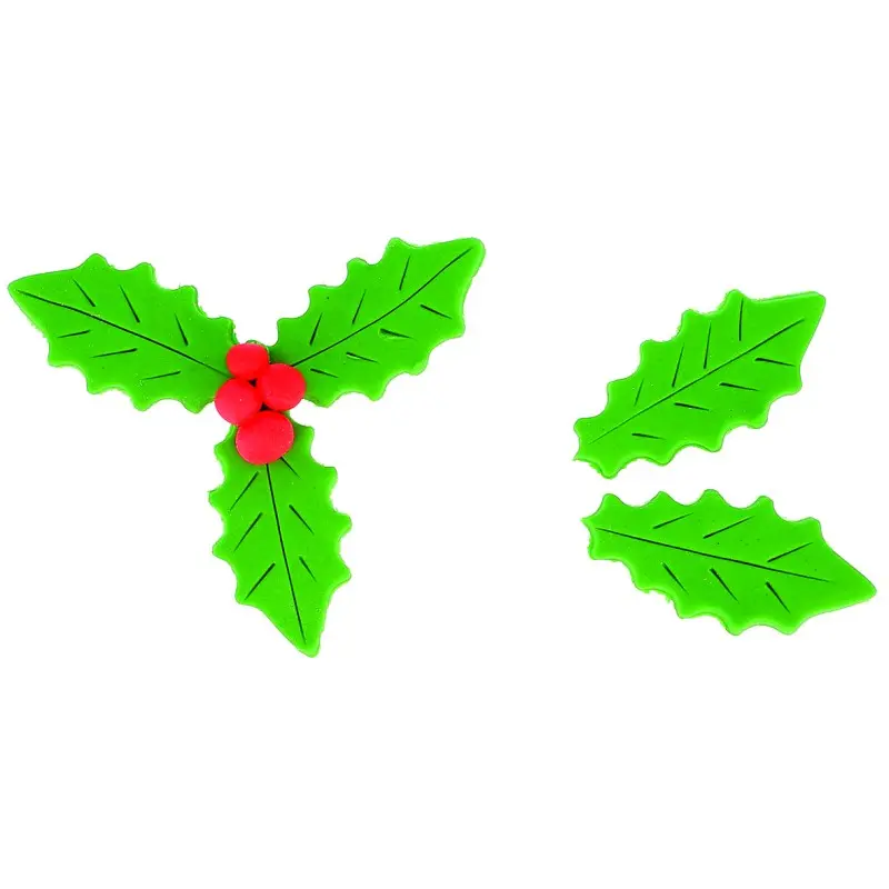 Stainless Steel Holly Leaf Cookie Cutter - 60mm Stainless Steel Holly Leaf Cookie Cutter - 60mm
