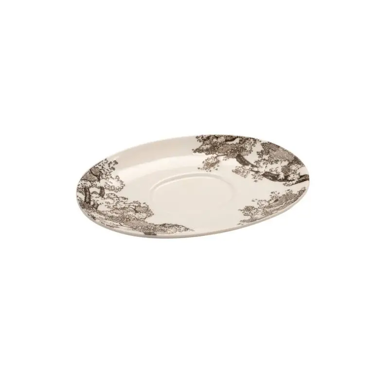 Kerasia Collection Ivory Saucer For 14 Cl Gravy Boat - Alumina Porcelain - set of 12 - 16 x 11 cm Kerasia Collection Ivory Saucer For 14 Cl Gravy Boat - Alumina Porcelain - set of 12 - 16 x 11 cm