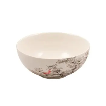 Kerasia Collection High Bowl - Alumina Porcelain - set of 4 - Dia: 18.5 h 7.5 cm