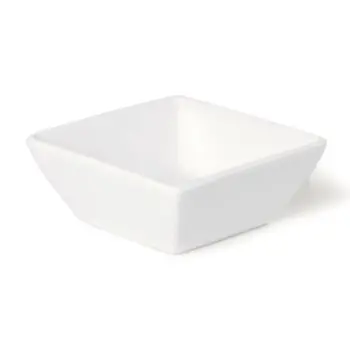 Kerasia Collection Ivory Square Bowl - Alumina Porcelain - set of 12 - 8.5 x 8.5 h 3.5 cm