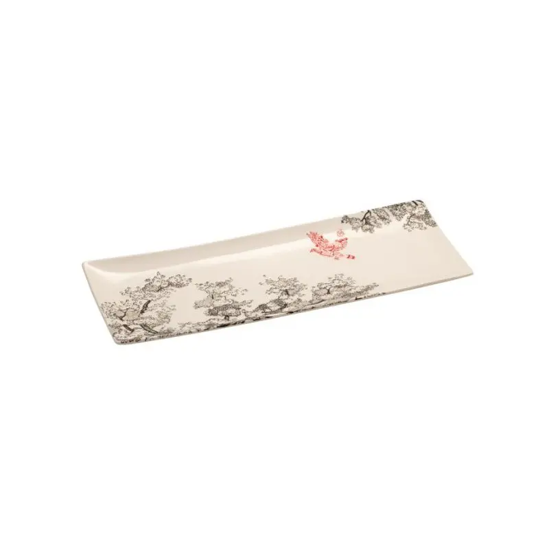 Kerasia Collection Ivory Narrow Rectangular Tray - Alumina Porcelain - set of 12 - 20.5 x 7.5 h 2 cm Kerasia Collection Ivory Narrow Rectangular Tray - Alumina Porcelain - set of 12 - 20.5 x 7.5 h 2 cm