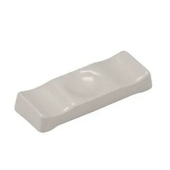Aphros Collection Cutlery Rest Shiny And Matte White - New Bone China - set of 12 - 10 x 3.5 h 1.5 cm