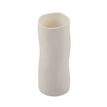 Aphros Collection Irregular Breadstick Holder Shiny - Matte White - New Bone China - set of 6 - Dia: 5 h 12 cm