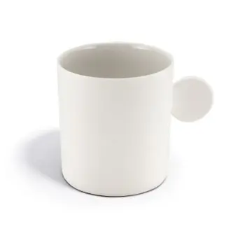 Aphros Collection Shiny And Matte White Mug - New Bone China - set of 4 - 40 cl - 8 x 11.5 h 9 cm