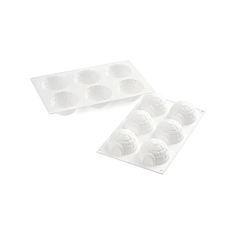 Silikomart Professional Igloo 115 Monoportion Pastry Mold - Ø 76 mm x h 42 mm - 115ml - 6 cavity Silikomart Professional Igloo 115 Monoportion Pastry Mold - Ø 76 mm x h 42 mm - 115ml - 6 cavity