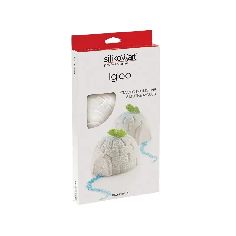 Silikomart Professional Igloo 115 Monoportion Pastry Mold - Ø 76 mm x h 42 mm - 115ml - 6 cavity Silikomart Professional Igloo 115 Monoportion Pastry Mold - Ø 76 mm x h 42 mm - 115ml - 6 cavity