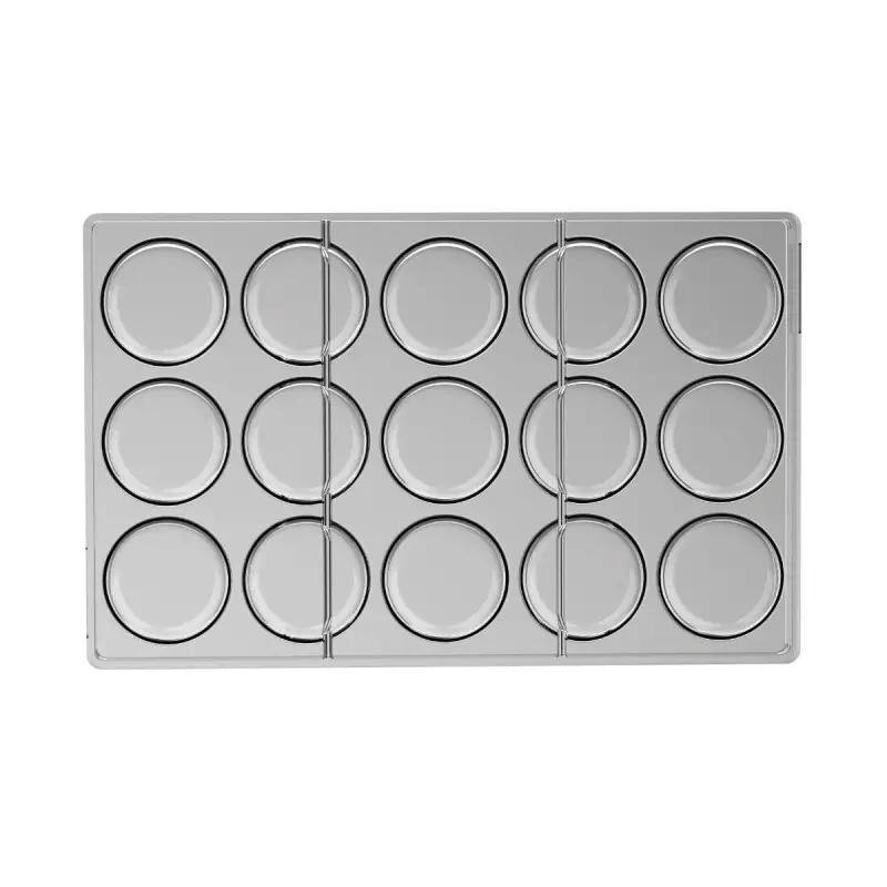 Silikomart Professional Kit Bonbon Ice Pastry and Ice Cream Mold - ø 44 mm x h 5 mm - 33 ml - 15 cavity Silikomart Professional Kit Bonbon Ice Pastry and Ice Cream Mold - ø 44 mm x h 5 mm - 33 ml - 15 cavity