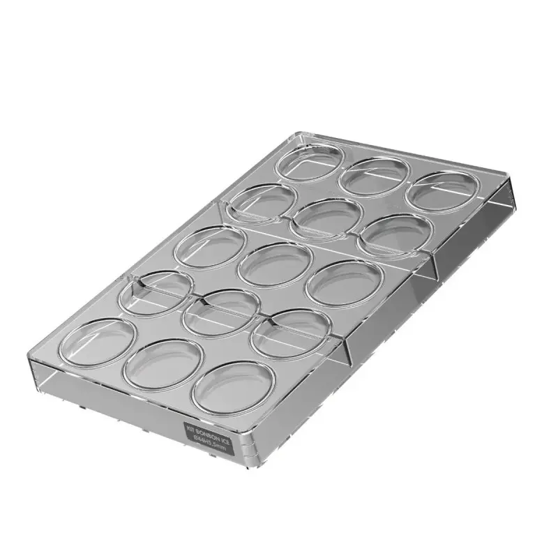 Silikomart Professional Kit Bonbon Ice Pastry and Ice Cream Mold - ø 44 mm x h 5 mm - 33 ml - 15 cavity Silikomart Professional Kit Bonbon Ice Pastry and Ice Cream Mold - ø 44 mm x h 5 mm - 33 ml - 15 cavity