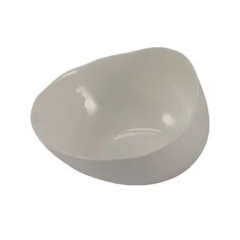 Aphros Collection Slanting Bowl Shiny And Matte White - New Bone China - set of 12 - 8 x 7.5 h 5 cm