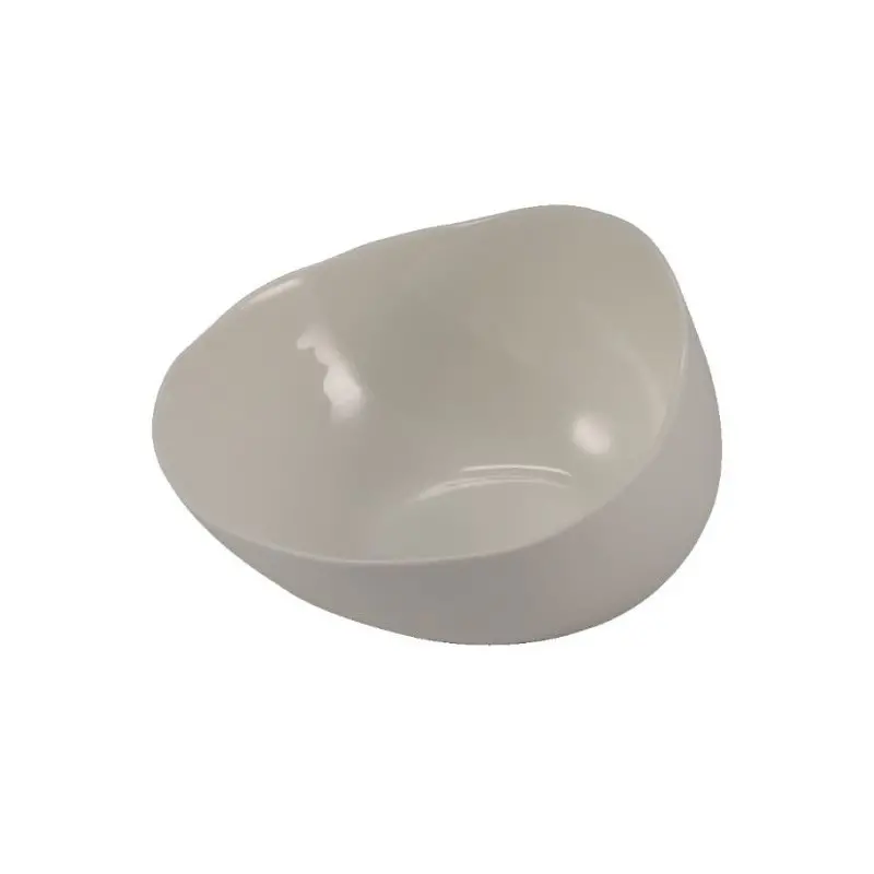 Aphros Collection Slanting Bowl Shiny And Matte White - New Bone China - set of 12 - 8 x 7.5 h 5 cm