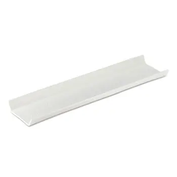 Aphros Collection Shiny And Matte White Narrow Rectangular Gourmet Tray - New Bone China - set of 4 - 41 x 10.5 h 2.5 cm