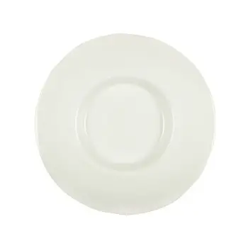 Aphros Collection Shiny And Matte White Gourmet Plate - New Bone China - set of 4 - Dia: 32 - int Dia: 16.5 - h 2 cm