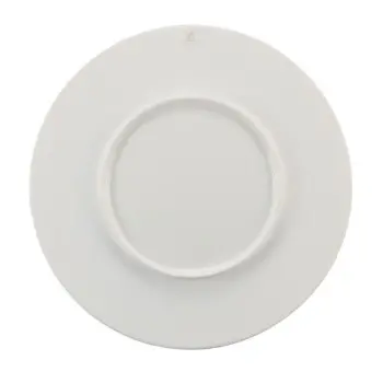 Aphros Collection Double Face Plate Shiny And Matte White Embossed Decor - New Bone China - set of 6 - Dia: 22 cm