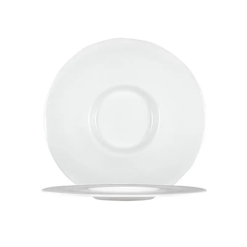 Aphros Collection Shiny And Matte White Gourmet Plate - New Bone China - set of 4 - Dia: 31 - int Dia: 13 - h 2 cm Aphros Collection Shiny And Matte White Gourmet Plate - New Bone China - set of 4 - Dia: 31 - int Dia: 13 - h 2 cm