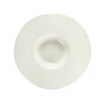 Aphros Collection Shiny And Matte White Pasta Bowl - New Bone China - set of 4 - Dia: 33 cm - int Dia: 14 - h 4 cm