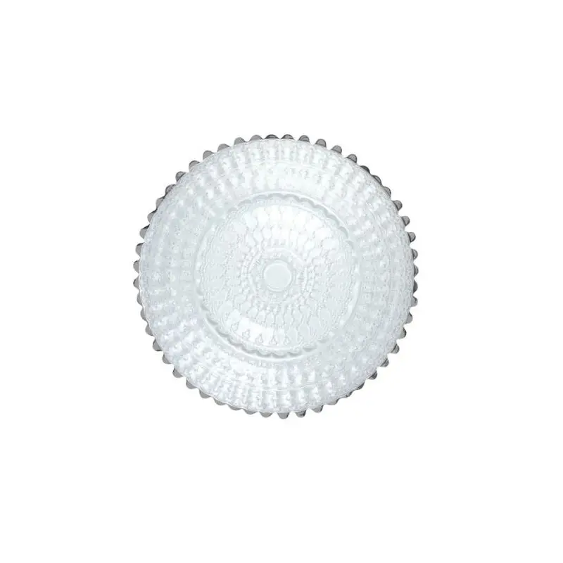 Helios Collection Charger Plate With Gold Rim Barocco Design - Glass - set of 6 - Dia: 32.5 cm