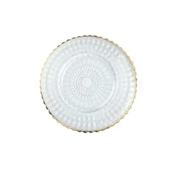 Helios Collection Bread Plate With Gold Rim Barocco Design - set of 6 - Dia: 16 cm