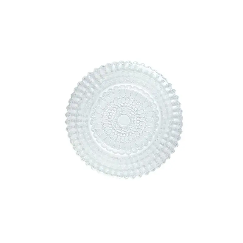 Helios Collection Transparent Bread Plate Barocco Design - set of 6 - Dia: 16 cm Helios Collection Transparent Bread Plate Barocco Design - set of 6 - Dia: 16 cm