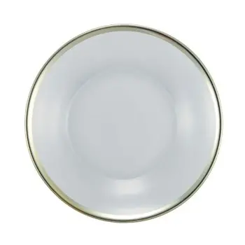 Helios Collection Bread Plate With Gold Colour Edge - Glass - set of 6 - Dia: 16 h 2 cm