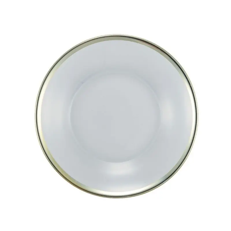 Helios Collection Bread Plate With Gold Colour Edge - Glass - set of 6 - Dia: 16 h 2 cm