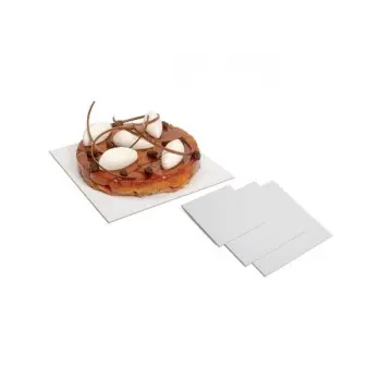 Premium White Heavy Cardboard Cake Boards 2200 gr - 8.5 x 8.5 cm - Pack of 200