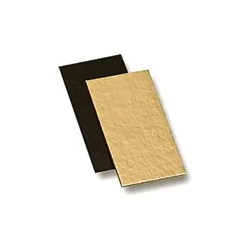 Gold / Black Yule Log Cake Boards - 34.5 x 12 cm - Pack of 50