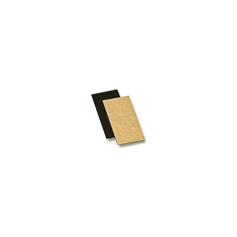 Gold / Black Yule Log Cake Boards - 24.5 x 12 cm - Pack of 50