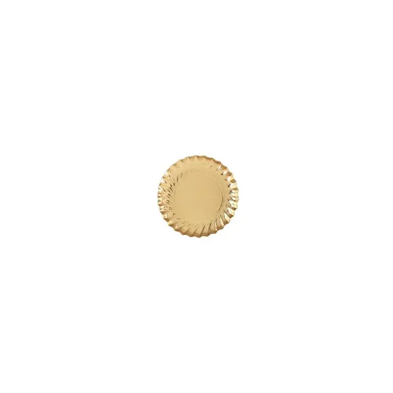 Gold Swirled Cardboard Plates - Metallic Effect Ø 80 ins. Ø 97 Out. - Pack of 100