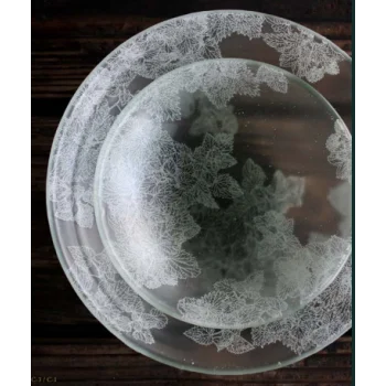 Frosted Glass 9.5cm Satellite Bowl - Dentelles D'Orties Collection - Set of 12