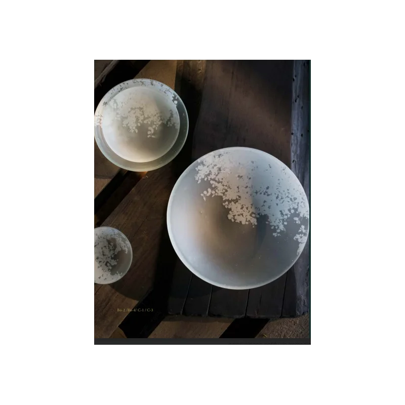 Frosted Glass 9.5cm Satellite Bowl - A L'Oree Du Bois Collection - Set of 12