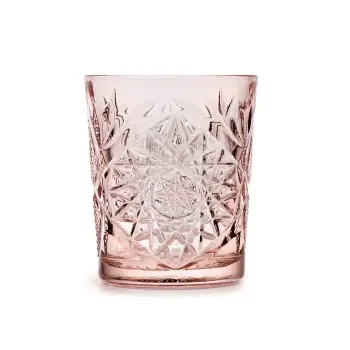 Onis Coral Pink Icon Double Old Fashioned Glass – 3.5 Inch - 12oz