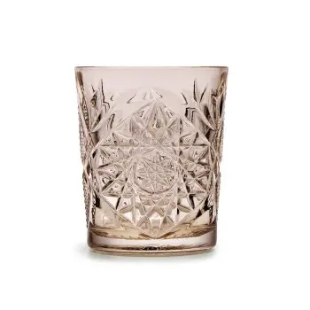 Onis Tender Taupe Icon Double Old Fashioned Glass 3.5 Inch - 12oz- Set of 6 pcs