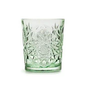 Onis Ebony Green Icon Double Old Fashioned Glass – 3.5 Inch - 12oz