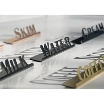 Service Ideas Laser Brushed Skim Sign Short Rose Gold Finish