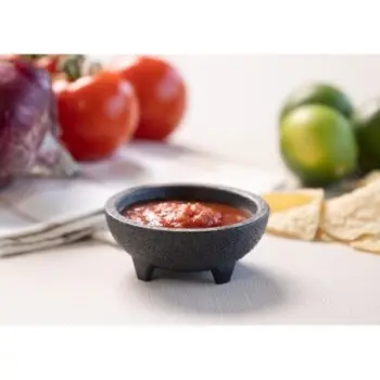 Service Ideas Salsa Bowl 10 Ounce Set of 4 Black Finish