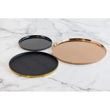 Service Ideas Modern Edge Tray 18 8 Stainless Steel With Removable Insert 14 Inch