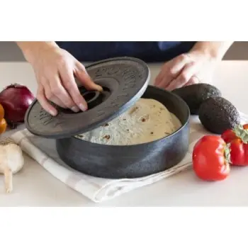 Service Ideas Tortilla Warmer 12 x 3.5 Inch Black