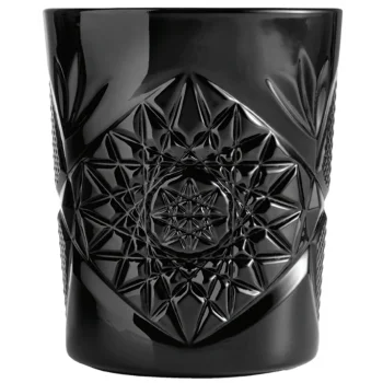 Onis Icon Black Double Old Fashioned Glass 3.5 Inch - 12oz- Set of 6 pcs
