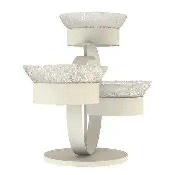 My Glass Studio Serving Bowl With Stand, Cream - 70.0 x 34.5 x 49 cm