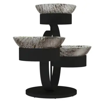 My Glass Studio Serving Bowl & Stand, Brown - 70.0 x 34.5 x 49.0 cm