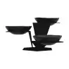My Glass Studio Serving Bowl With Stand, Black - Set of 2 - 60.0 x 51.0 x 31 cm