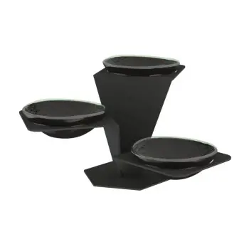 My Glass Studio Serving Bowl With Stand, Black - Set of 2 - 40.2 x 35.2 x 20 cm