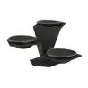 My Glass Studio Serving Bowl With Stand, Black - Set of 2 - 40.2 x 35.2 x 20 cm