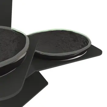 My Glass Studio Serving Bowl With Stand, Black - Set of 2 - 40.2 x 35.2 x 20 cm