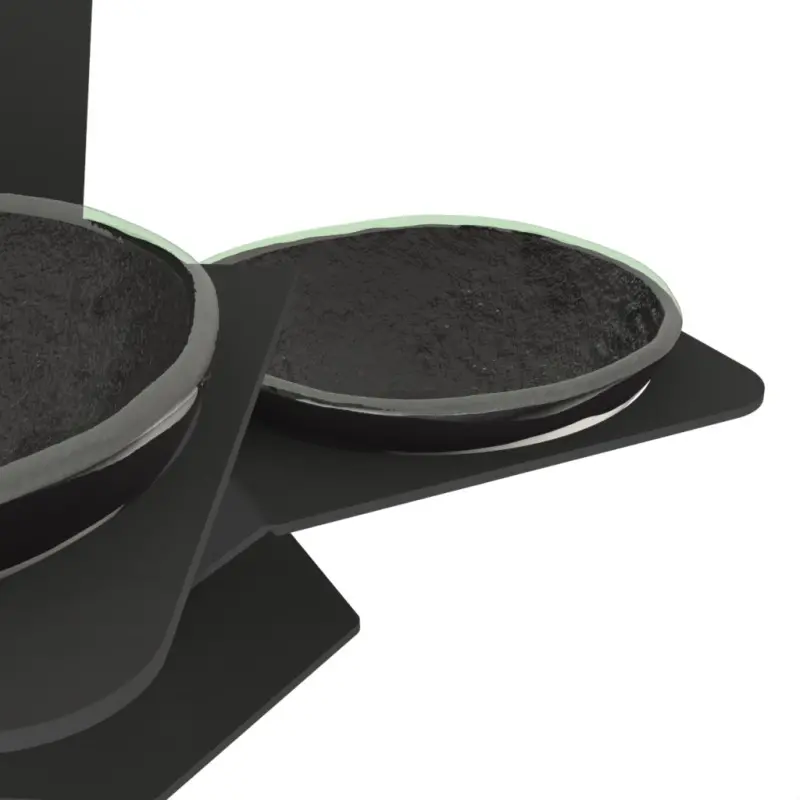 My Glass Studio Serving Bowl With Stand, Black - Set of 2 - 40.2 x 35.2 x 20 cm