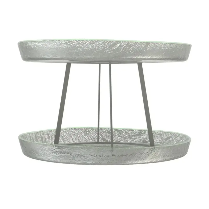 My Glass Studio Seafood Tower, Grey - Dia: 59 cm, H: 38 cm