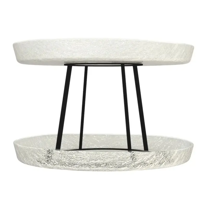 My Glass Studio Seafood Tower, Cream - Dia: 59 cm, H: 38 cm
