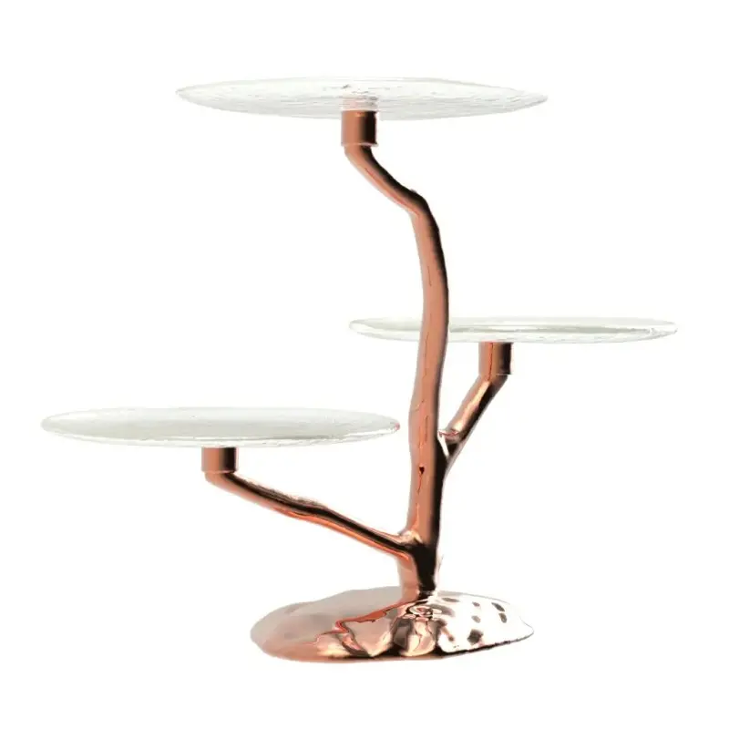My Glass Studio Tea Stand, Clear - 48.0 x 40.0 x 38.0 cm