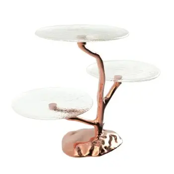My Glass Studio Tea Stand, Clear - 48.0 x 40.0 x 38.0 cm