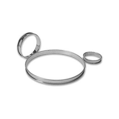 Matfer Bourgeat 371615 Stainless Steel Tart Ring 9 1/2" Round Tart Ring